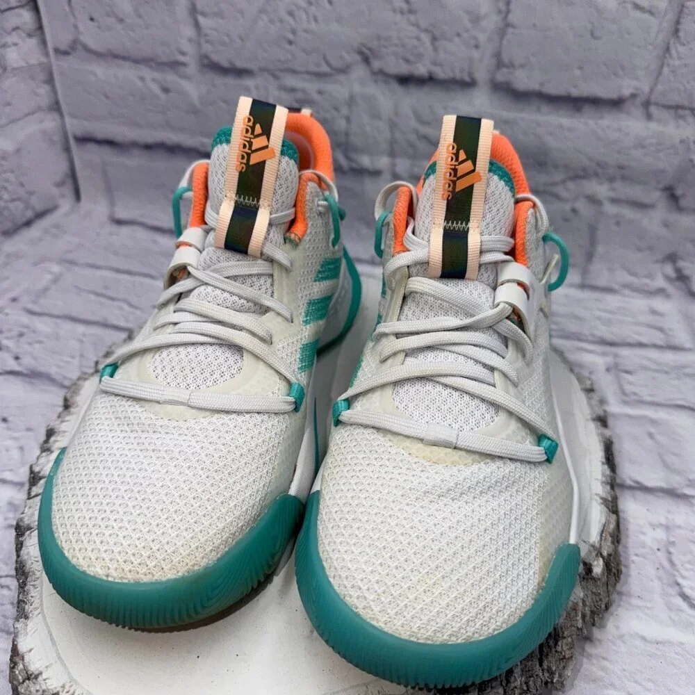 Adidas Harden Stepback 3 Shoes Men Sz 5 Wmn Sz 7 The Bahamas Bounce Mint Coral